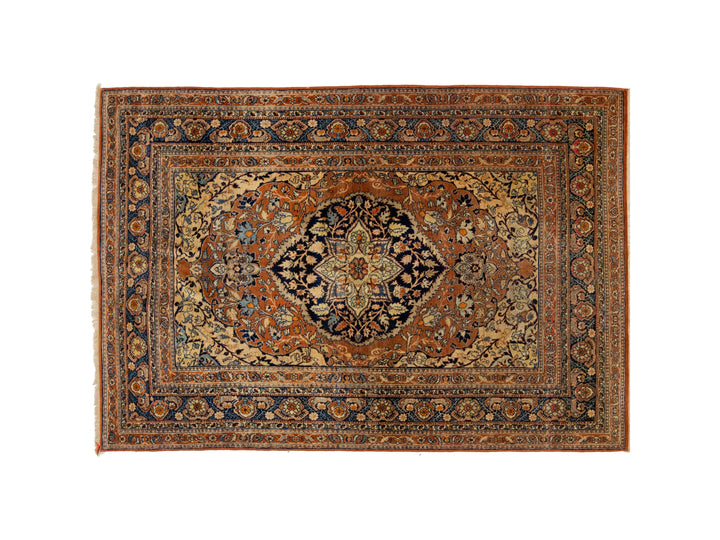 Antique Persian Tabriz Wool Rug 4 X 7