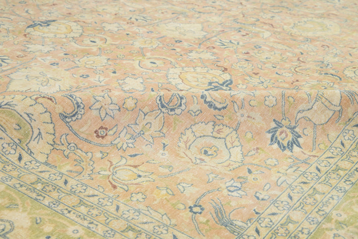 Antique Tabriz Wool Rug 13 X 16
