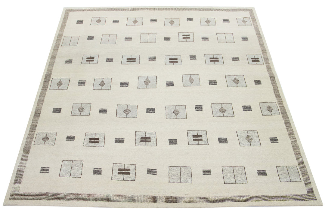 Modern Moroccan Wool Rug 12 X 15