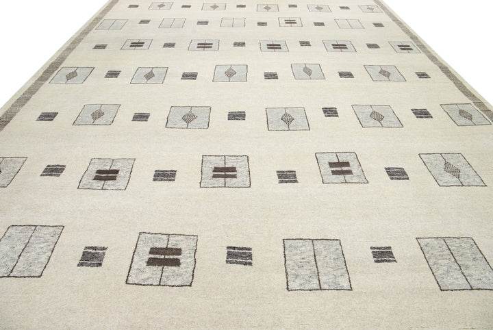 Modern Moroccan Wool Rug 12 X 15