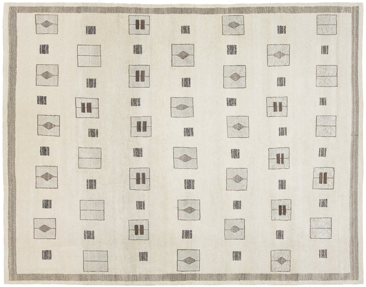 Modern Moroccan Wool Rug 12 X 15