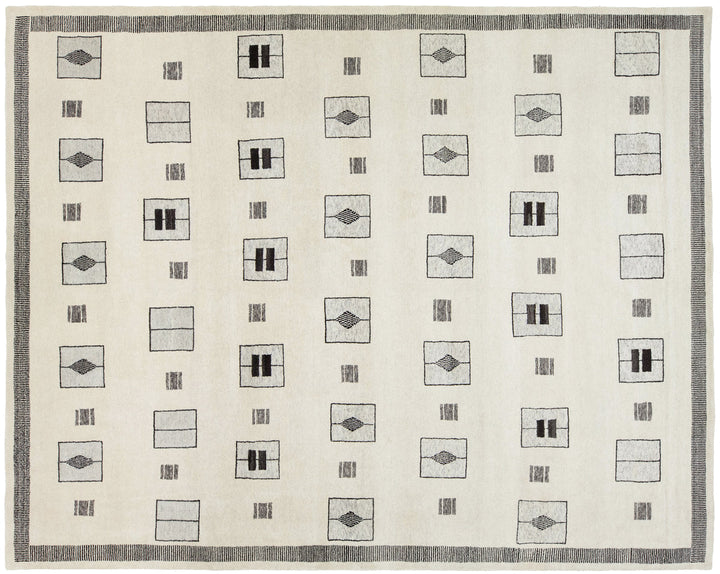 Modern Moroccan Wool Rug 12 X 15