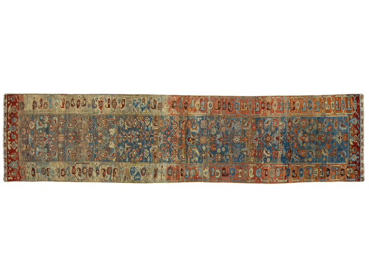 Antique Bidjar Wool Runner 3 X 13