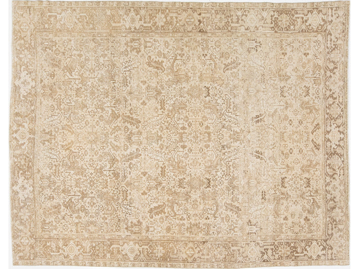 Antique Persian Heriz Wool Rug 8 X 10