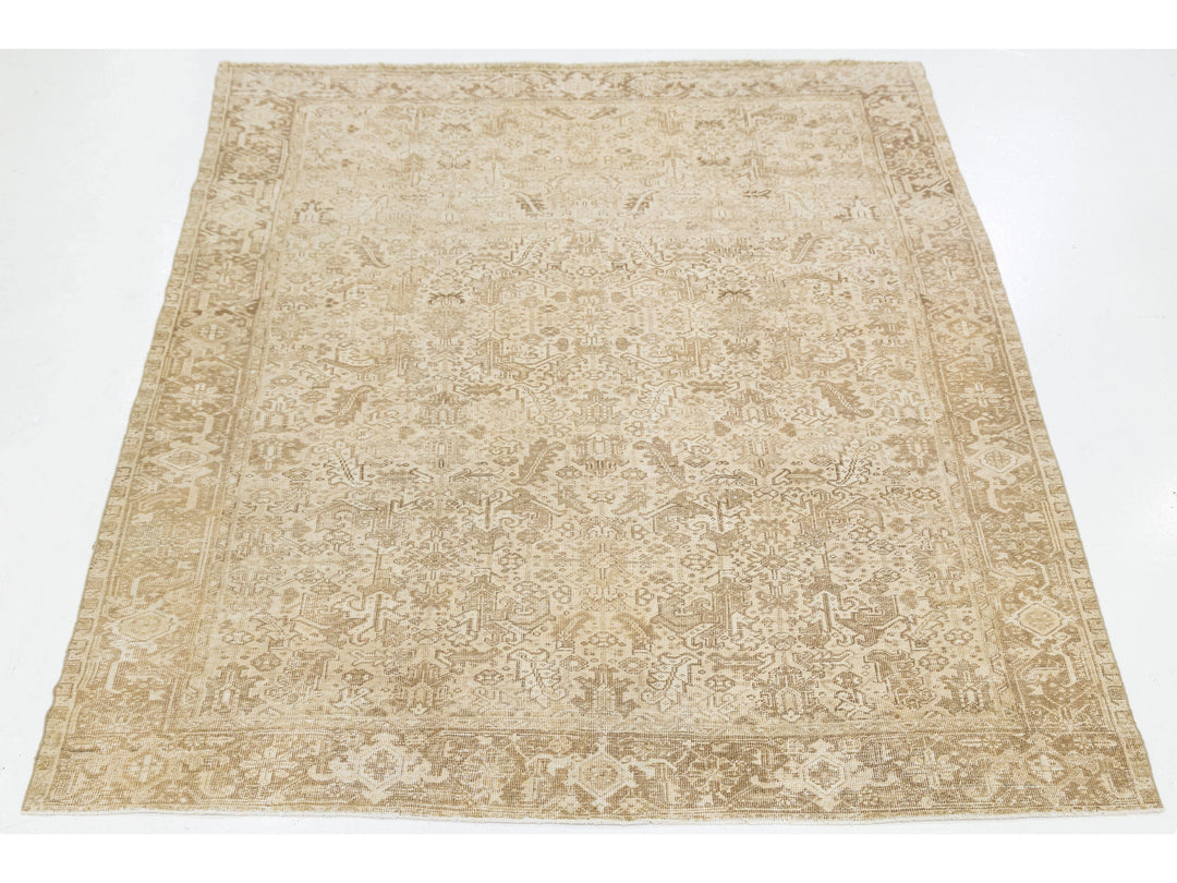 Antique Persian Heriz Wool Rug 8 X 10