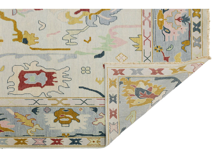 Modern Oushak Wool Rug 12 X 15