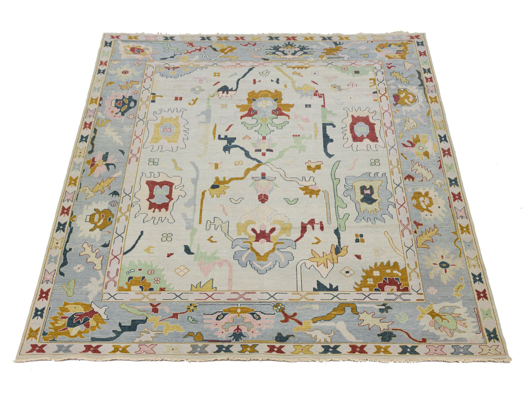 Modern Oushak Wool Rug 12 X 15