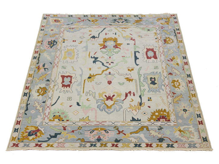 Modern Oushak Wool Rug 12 X 15