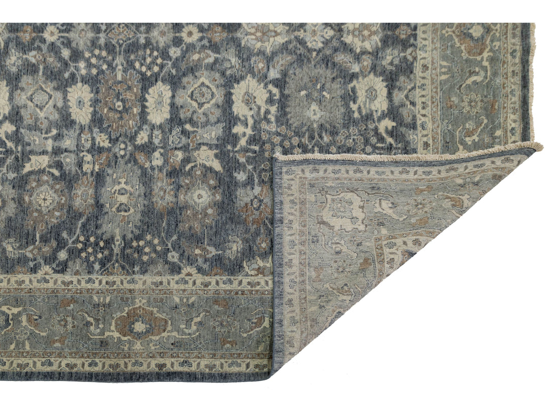 Modern Oushak Wool Rug 12 X 15