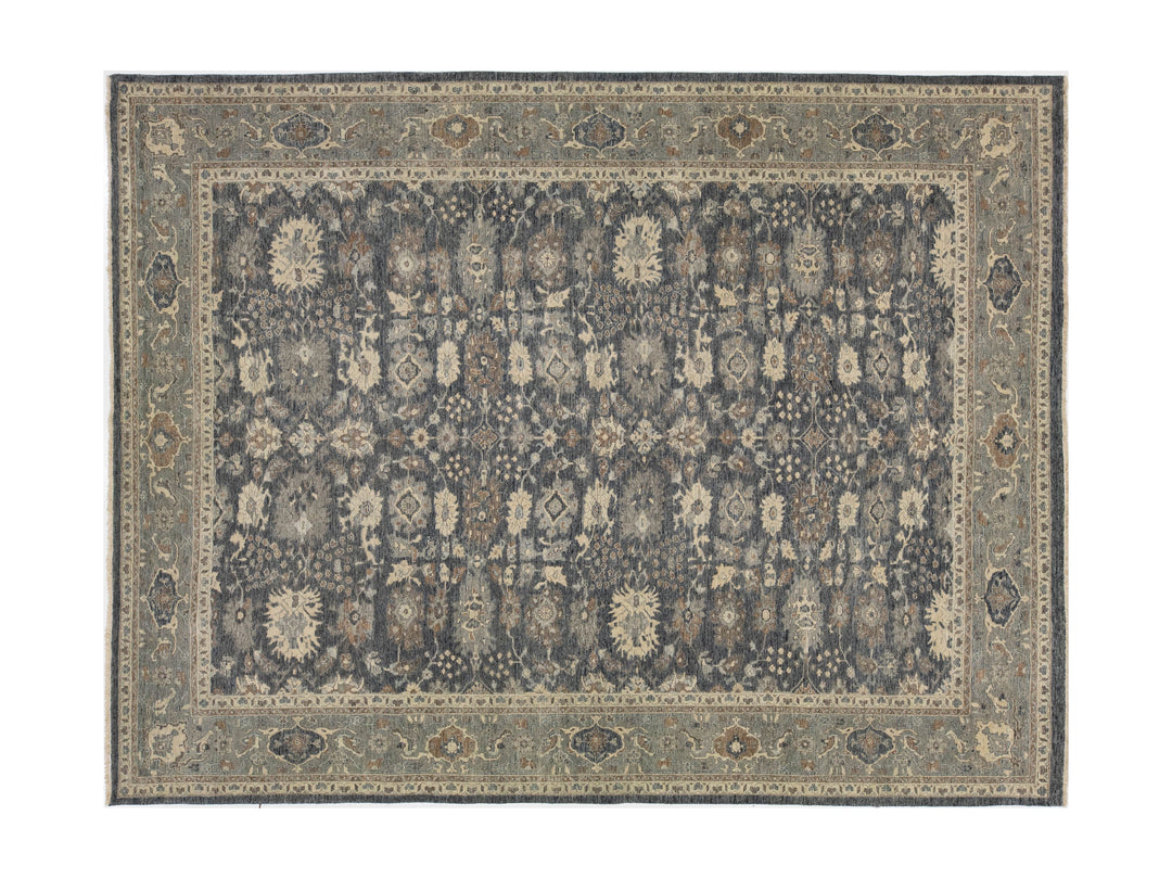 Modern Oushak Wool Rug 12 X 15