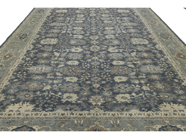 Modern Oushak Wool Rug 12 X 15