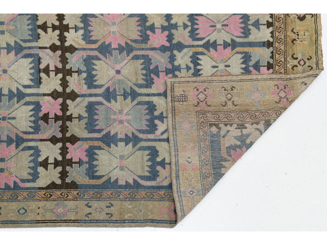Antique Karabagh Wool Runner 4 X 15
