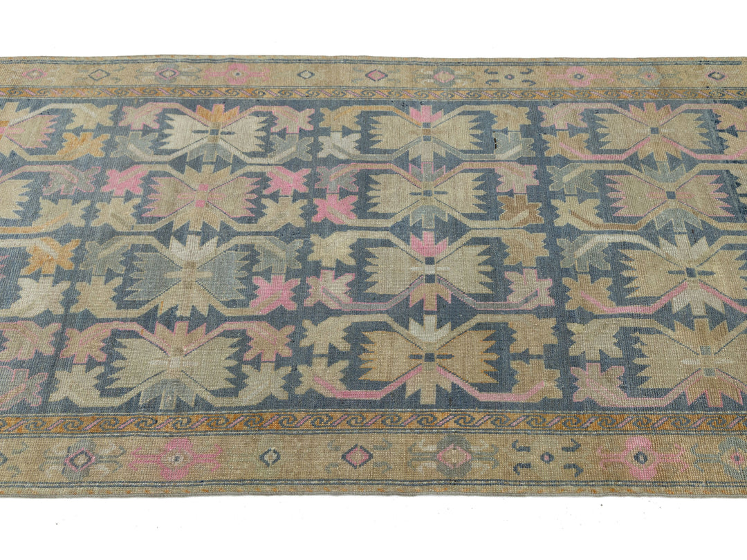 Antique Karabagh Wool Runner 4 X 15