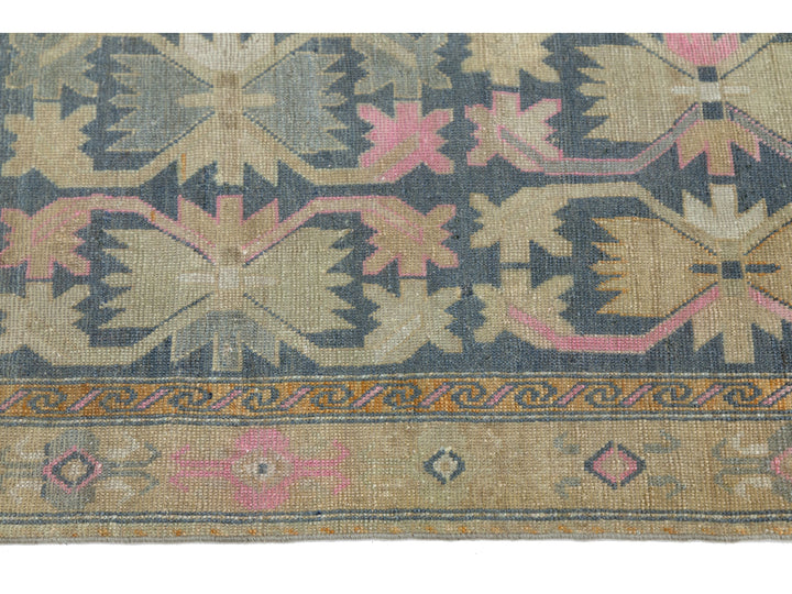 Antique Karabagh Wool Runner 4 X 15