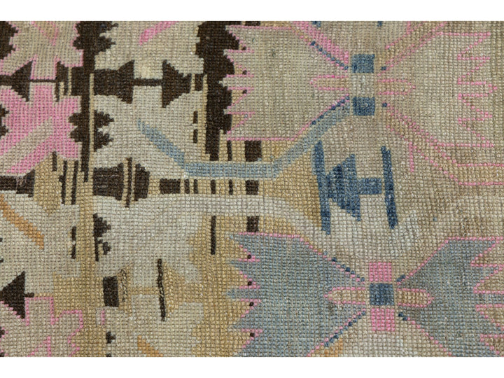 Antique Karabagh Wool Runner 4 X 15