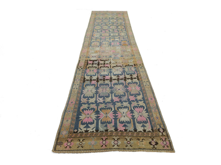 Antique Karabagh Wool Runner 4 X 15