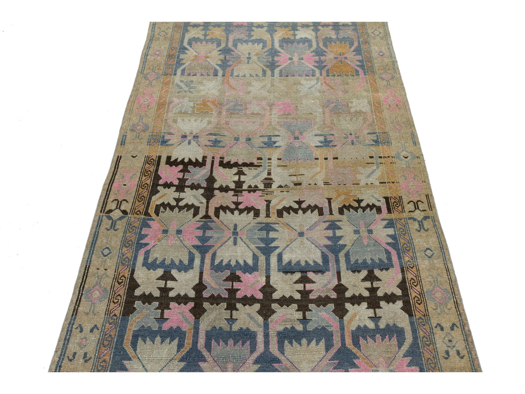 Antique Karabagh Wool Runner 4 X 15