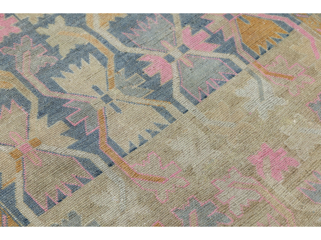 Antique Karabagh Wool Runner 4 X 15