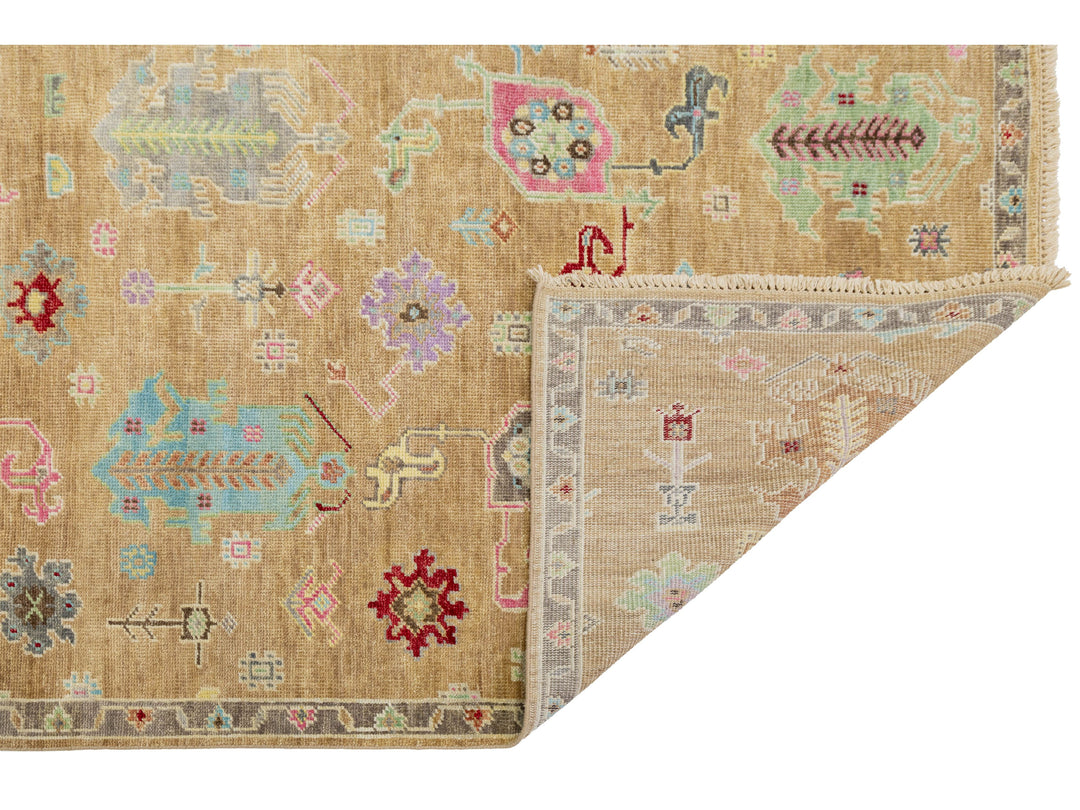 Modern Oushak Wool Rug 9 X 12