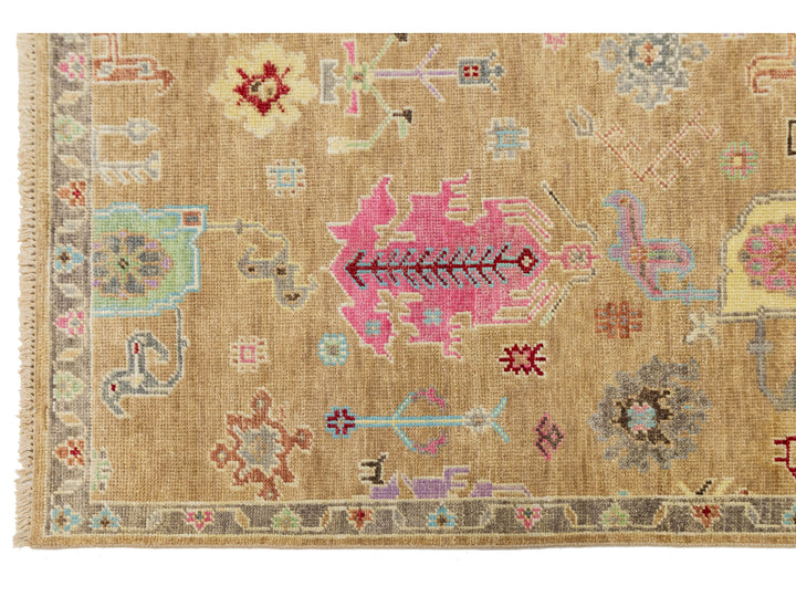 Modern Oushak Wool Rug 9 X 12