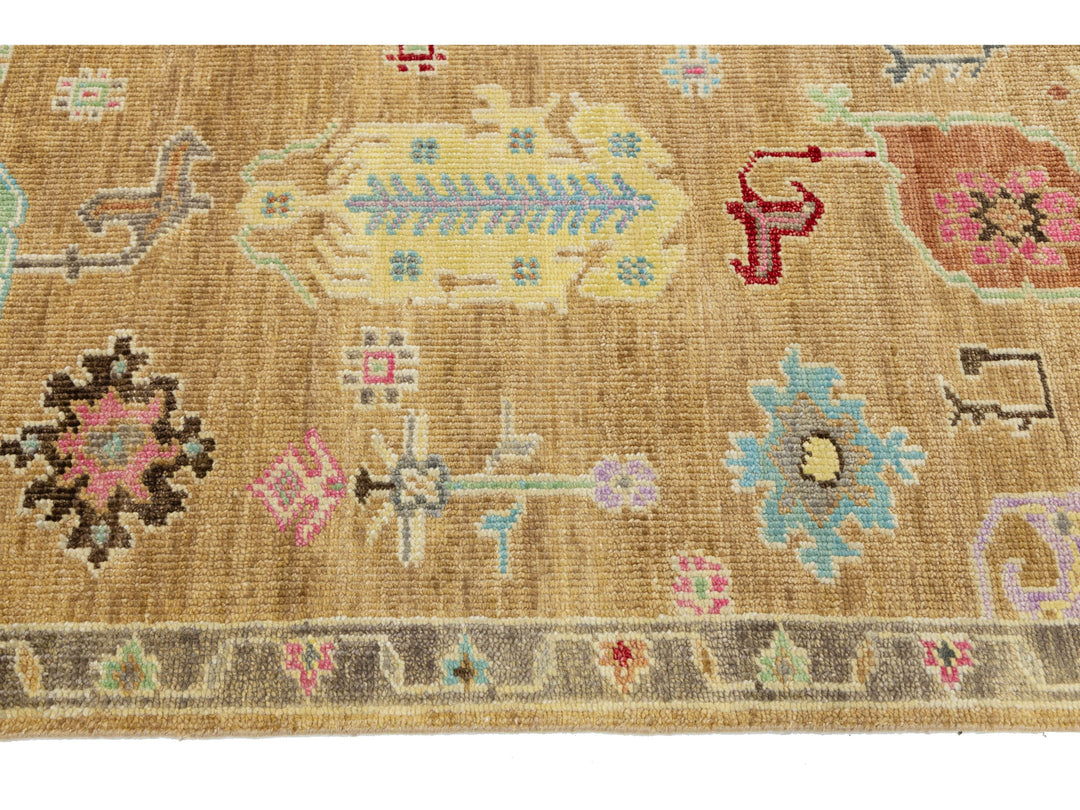 Modern Oushak Wool Rug 9 X 12