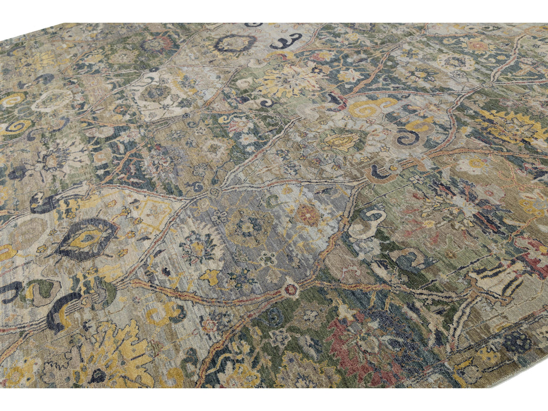 Modern Transitional Wool Rug 12 X 15