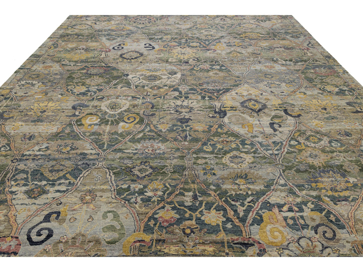 Modern Transitional Wool Rug 12 X 15