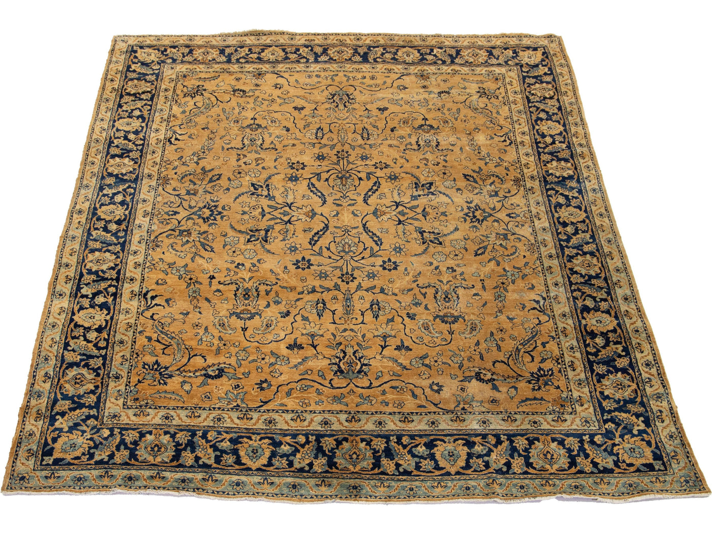 Antique Kerman Wool Rug 8 X 9