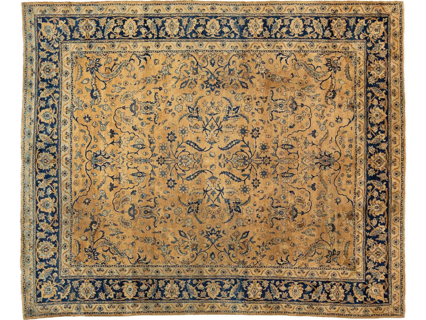 Antique Kerman Wool Rug 8 X 9