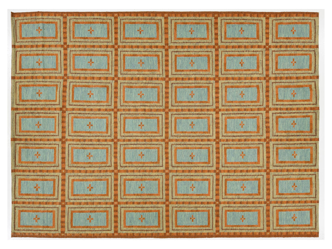 Modern Scandinavian Wool Rug 10 X 14