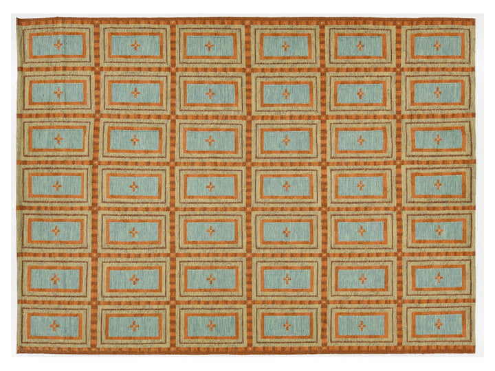 Modern Scandinavian Wool Rug 10 X 14