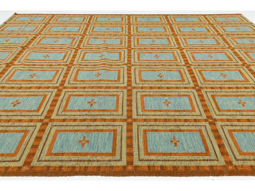 Modern Scandinavian Wool Rug 10 X 14