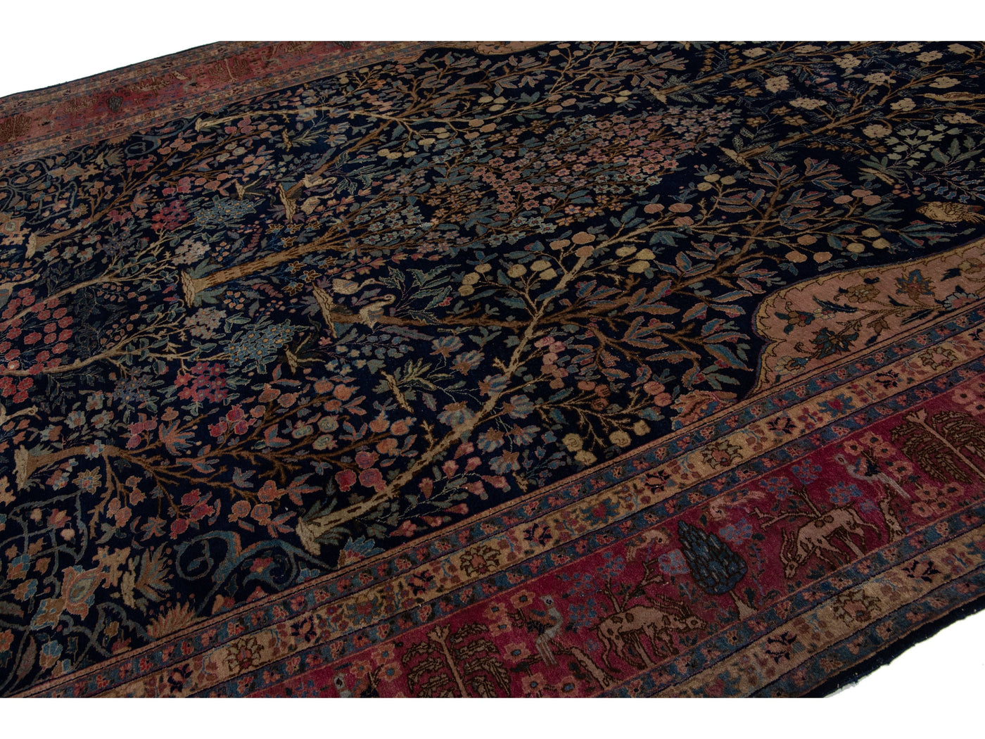 Antique Tabriz Wool Rug 9 X 13