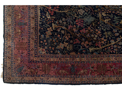 Antique Tabriz Wool Rug 9 X 13