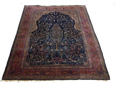 Antique Tabriz Wool Rug 9 X 13