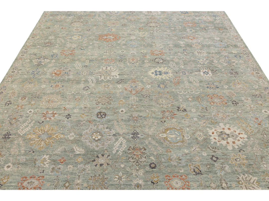 Modern Tabriz Wool Rug 9 X 12