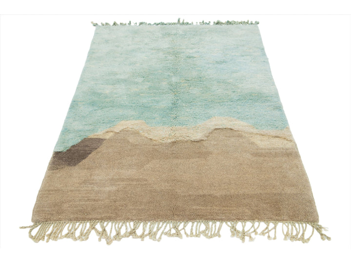 Modern Moroccan Wool Rug 5 X 8