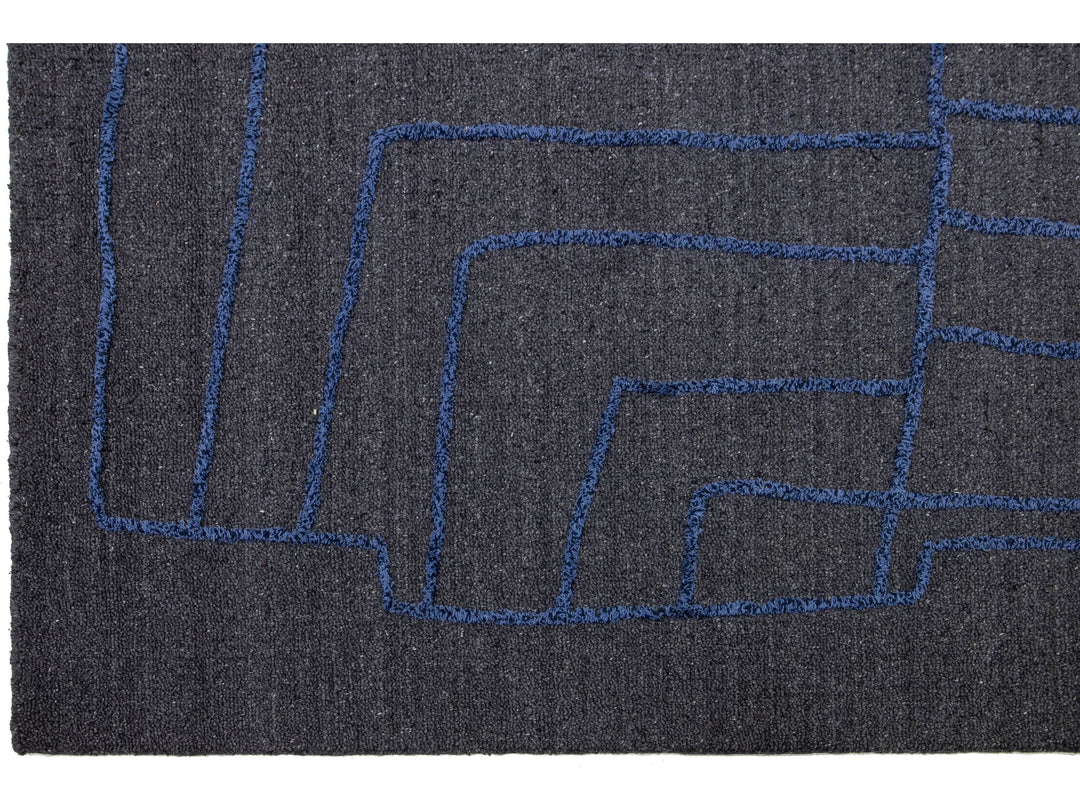 Modern Wool Rug 10 X 14