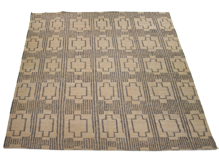 Modern Dhurrie Natural Jute Rug 13 X 16
