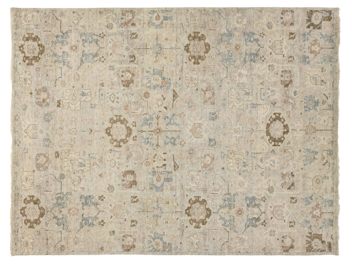Modern Oushak Wool Rug 10 X 14