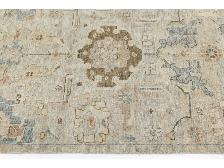 Modern Oushak Wool Rug 10 X 14