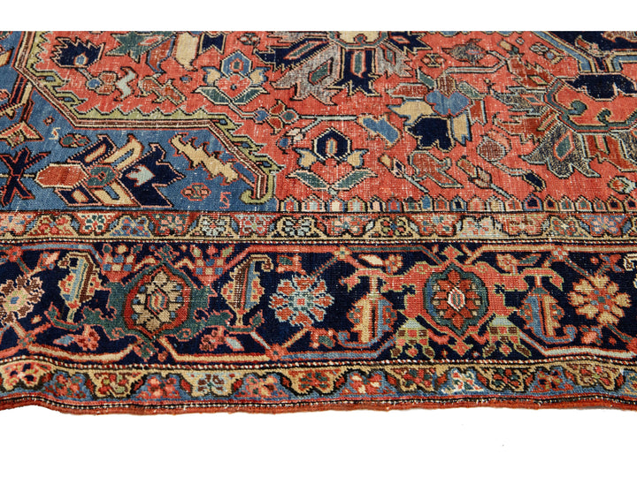 Antique Persian Heriz  Wool Rug 8 x 12