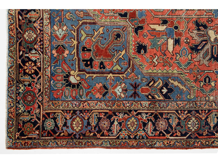 Antique Persian Heriz  Wool Rug 8 x 12