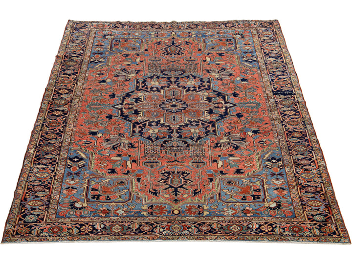 Antique Persian Heriz  Wool Rug 8 x 12