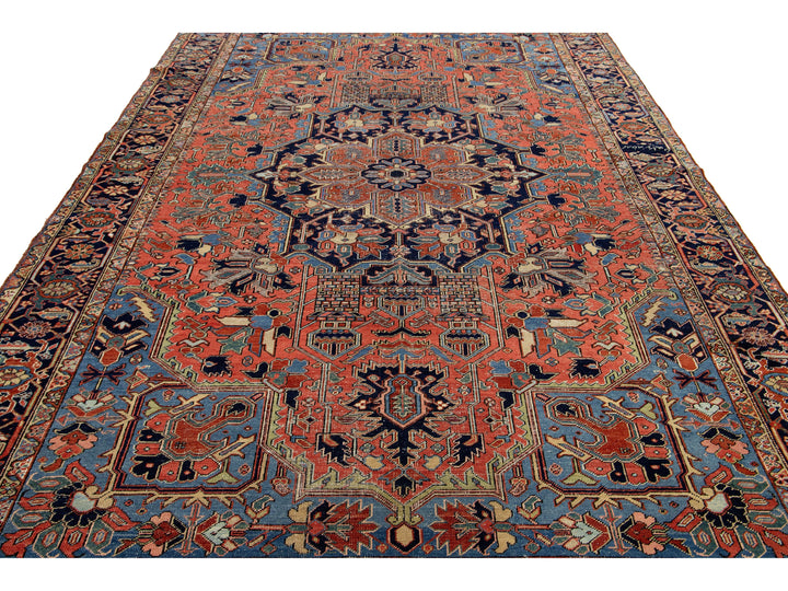 Antique Persian Heriz  Wool Rug 8 x 12