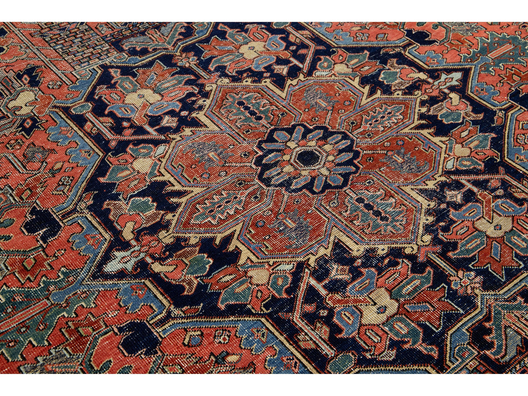 Antique Persian Heriz  Wool Rug 8 x 12