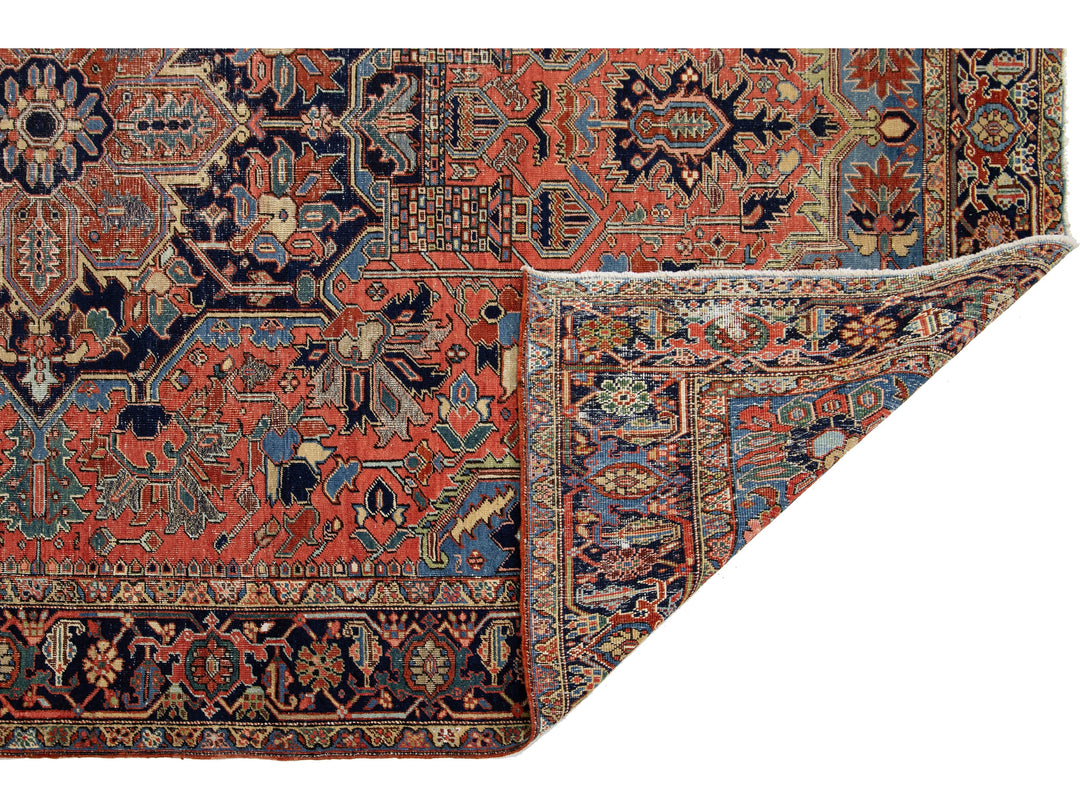 Antique Persian Heriz  Wool Rug 8 x 12