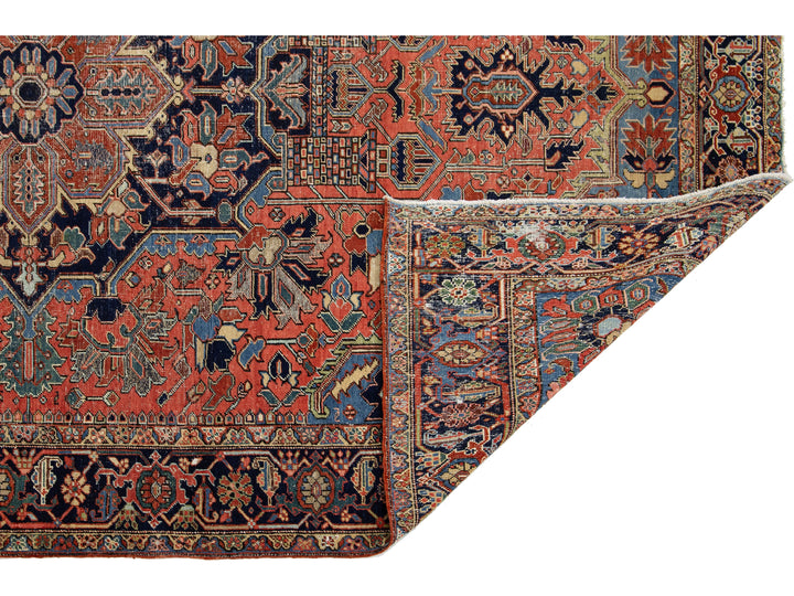 Antique Persian Heriz  Wool Rug 8 x 12