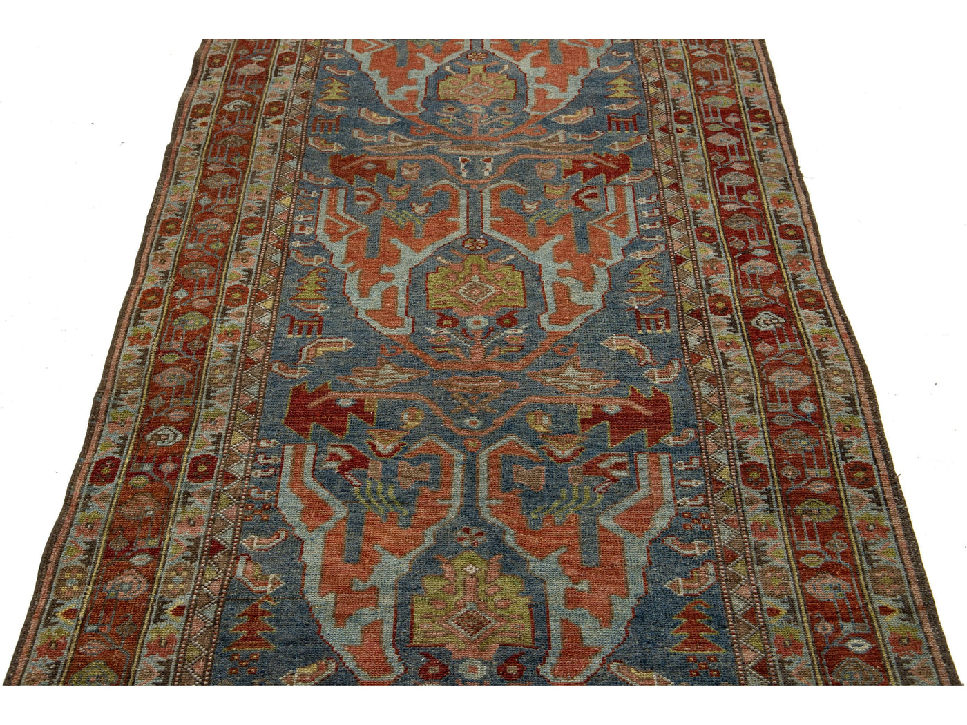 Antique Bidjar Wool Runner 4 X 17