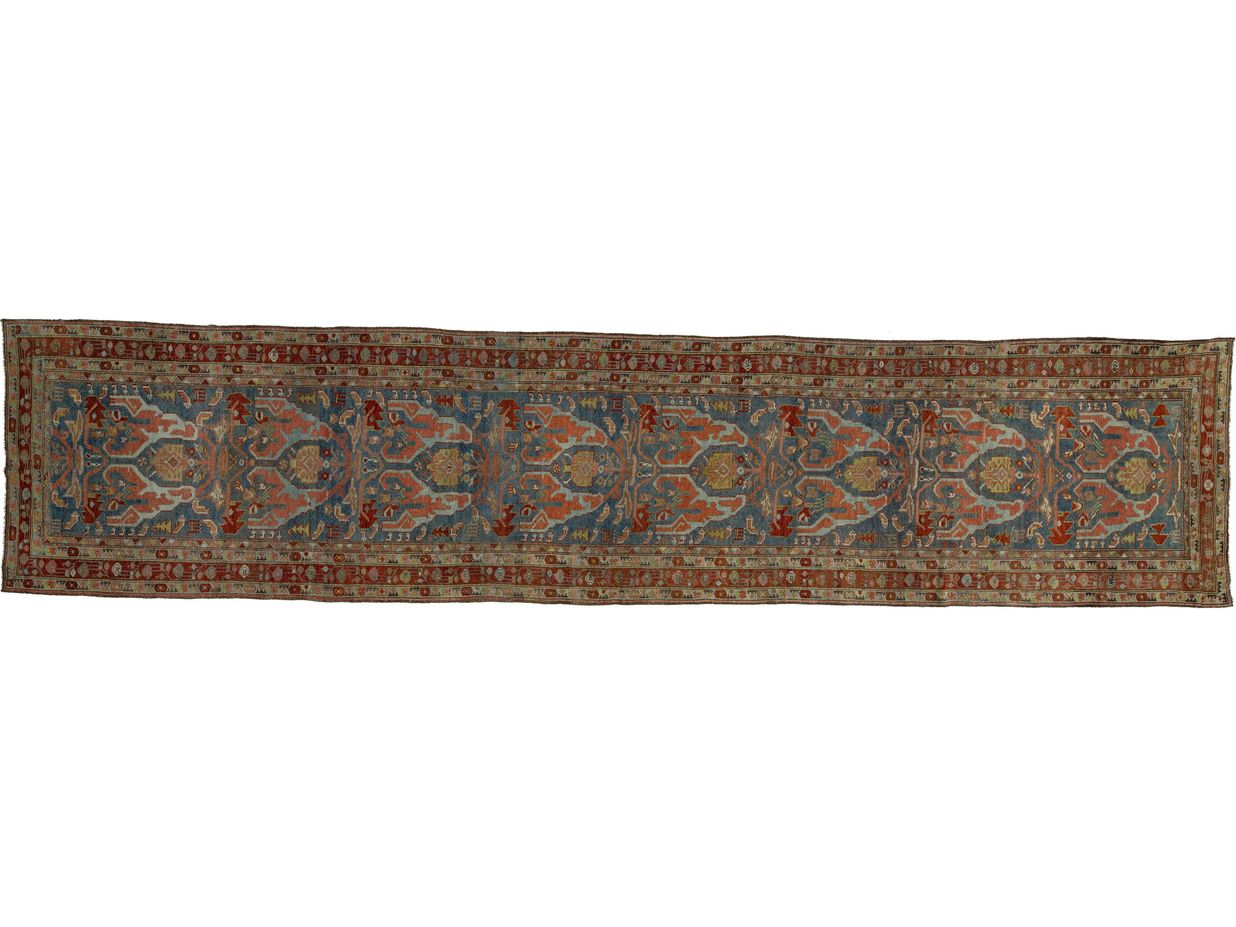 Antique Bidjar Wool Runner 4 X 17